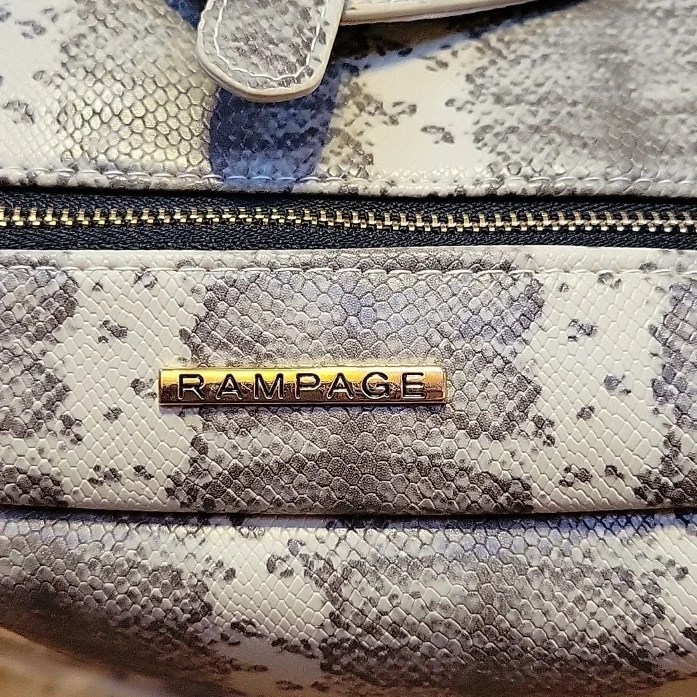 Rampage Mini Backpack Gray Snakeskin Animal Print 10 Inch New with tags